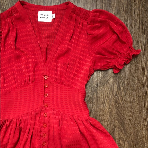 ❤️HOST PICK❤️Hello Molly Downtown Brunch Red Maxi Dress - Picture 7 of 17